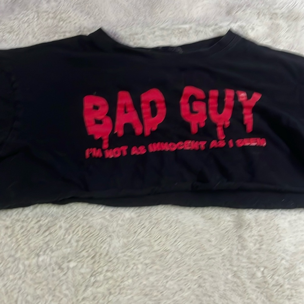 Bad guy cropped tee